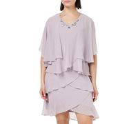 Gina Bacconi Tiered Dress and Jacket, Lavender, 14
