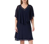 Gina Bacconi V Neck Embellished Dress, Spring Navy, 10