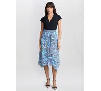 Gina Bacconi Women's Charlotte Handkerchief Skirt Dress | Size: 10 Gina Bacconi Multicolor 10