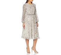 Gina Bacconi Women's Chiffon Dress Cocktail, Ivory/Black, 14