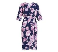 Gina Bacconi Women's Floral Print Dress Cocktail, Navy/Multi, 14