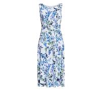 Gina Bacconi Women's Floral Print Midi Dress Cocktail, Ivory/Blue, 12