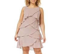 Gina Bacconi Women's Jewel-Shoulder Tiered Cocktail Dress, Cashmere, 6