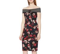 Gina Bacconi Women's Off The Shoulder Dress, Black/Red, 16