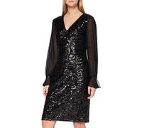 Gina Bacconi Women's Sequin Dress Cocktail, Black, 12