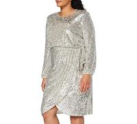 Gina Bacconi Women's Sequin Dress Cocktail, Silver, 10