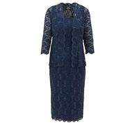 Gina Bacconi Women's Sequin Lace Shift Dress and Jacket Cocktail, Navy, 18