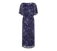 Gina Bacconi Women's Sequin Midi Dress Cocktail, Navy, 16