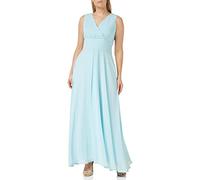 Gina Bacconi Women's Smc Top and Chiffon Skirt Maxi Dress Cocktail, ICE Blue, 14