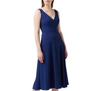Gina Bacconi Women's Stretch Moss Crepe Asymmetric Dress. Cocktail, Navy, 10