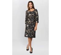 Gina Bacconi Women's Sue Sequin Embroidered Dress in Black | Size: 12 Gina Bacconi Black 12