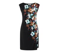 Gina Bacconi Women's Wilhelmina Floral Print Dress Cocktail, Black/Blue, 20