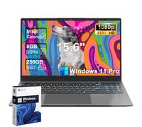 Gina Joyfurno 15 15.6" FHD 1920 X 1080 Display Laptop Computer for College Students Business, 8GB LPDDR4 RAM 256GB SSD, Dual-Core Intel Celeron, Numeric Keypad, Windows 11 Pro, Slim Portable, Gray