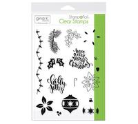 Gina K. Designs for Therm O Web 18119 StampnFoil Clear Stamps, Holly Jolly