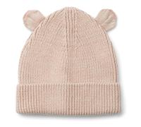 Gina Two-tone Ribbed Organic Cotton Beanie Pale Pink 9/12 months