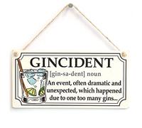 Gincident Definition Sign, Vintage Gin Humour