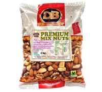 Ginco Premium Mixed Nuts 1kg, Unsalted Mix Nuts Including Walnuts, Almonds, Cashew Nuts, Brazil Nuts, Hazelnuts, Pistachio Kernels, Pecan Nuts Suitable for Vegetarian Diets