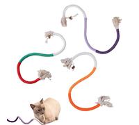 Ginddy Cat Chew Toy,3 Pcs Catnip Chew Rope Toy 70cm Cat Bite Rope with Natural Gall Fruit Interactive Chew Toys for Indoor Adult Kitten Teething & Teeth Cleaning Catnip Toys
