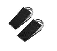 Ginddy Doorstopper Wedge,2 PCS Heavy Duty Door Stops with Stainless Steel Handle Non-Slip Rubber Stopper for Indoor Use Fits All Floor Types Perfect for Heavy Doors Home Office