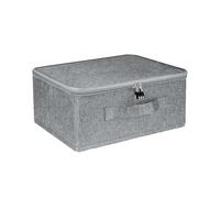 Ginddy Fabric Storage Boxes,Combination Lock Fabric Storage Box with Lid,Collapsible Stackable for Wardrobe Travel Bedroom Secure Lock Box for Clothes Toys Medicines (30x20x14cm)