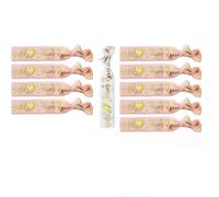 Ginddy Hen Party Bracelet Set - White & Pink Wristbands for Wedding, Bachelorette & Bridal Shower Parties