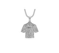 Ginddy Number 7 Soccer Jersey Pendant,No.7 Jersey Soccer Necklace Silver Football Necklace Soccer Charm Jewelry Rock Soccer Jersey Necklace Soccer Player for Men Women Soccer Player Pendant Necklace