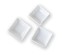 Ginddy Small Bowls for Dips,10 Pcs Square Melamine Tapas Bowls Soy Sauce Dish Dip Dipping Bowls White for Snacks Sauce Condiments Side Dishes Dinner Baking Soy Sauce Vinegar Condiments