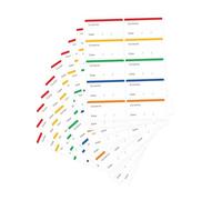 Ginddy Sticky Labels, 300 Pcs Blank Price Color Coding Labels, 30mm x 60mm, Mixed Colors, Paper, Rectangular, 30 Sheets of 3 x 6cm Self-Adhesive Stickers