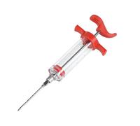 Ginddy Turkey Injector,Meat Injector Syringe Kit Marinade Injector Syringe for Smoking Tube Kitchen Cooking Tools Turkey Injector Syringe with Needle for Cooking for Sauce Cooking Beef Steak BBQ(Red)