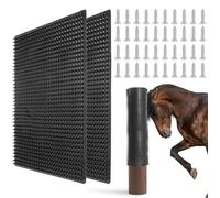 GINDOOR 2 Pack Large Livestock Scratching Brush, Horse Scratching Post Pad
