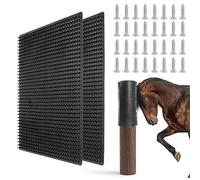 GINDOOR Horse Scratching Post Pad,Equine & Bovine Scratcher Panels, Soft Touch Itch Relief Pad for Small Farm Animal Goat Sheep Cow Pig-2 Pack