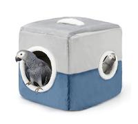 GINDOOR Large Size Parrot Nest House Bed, Winter Warm Bird Snuggle Hut Comfortable Hanging Birds House Cage Hideaway Cave Bed for Large Birds Amazon Parrots African Grey Cockatoos Macaws