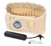 GINEKOO Decompression Back Belt with Electric Pump for Lumbar Support and Lower Back Pain Relief, Back Reliever Inflatable Back Brace for Men Women Fits 29-49 Waist, Beige