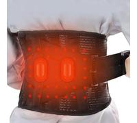 GINEKOO Heated Back Support Belt - Breathable Belt with Heating Pad for Lower Back Pain Relief, Lumbar Support for Men and Women for Herniated Discs, Sciatica(M)