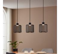 Eglo Ginestrone-z Black Steel Rgb 3 Light Pendant Light, Black