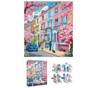 Ginfonr 1000 Piece Jigsaw Puzzles for Adults - CHERRY LANE, Recycled Paper Puzzle for Challenging Fun, No Dust Classic Cherry Blossoms Artistic Puzzle, Gifts for Family Game Night 21.7 x 19.3 inch