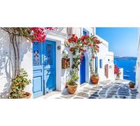 Ginfonr 1000 Piece Jigsaw Puzzles for Adults - Seaside Scenery, Irregular Shaped Pieces for Challenging Fun, No Dust Classic Flowers Artistic Puzzle, Gifts for Family Game Night 31.5 x 16 inch