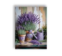 Ginfonr DIY 5D Diamond Art Kits for Adults, Lavender Diamond Painting for Adults, Diamond Art Flowers Full Drill, Diamond Art Embroidery Rhinestone Craft for Home Wall Decor 12 x 16 Inch
