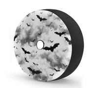 Ginfult Black White Bats Clauds Pattern Spare Tyre Cover with Camera Hole, 17 in Waterproof Wheel Covers Elastic Tire Covers for Car Trailer Trucks