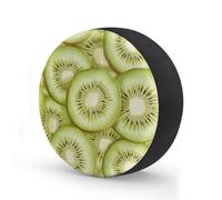 Ginfult Fruit Kiwi Slice Pattern Spare Tyre Cover 15 in Waterproof Wheel Covers Elastic Tire Covers for Car Trailer Trucks