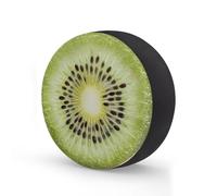 Ginfult Green Kiwi Fruit Slice Pattern Spare Tyre Cover 14 in Waterproof Wheel Covers Elastic Tire Covers for Car Trailer Trucks