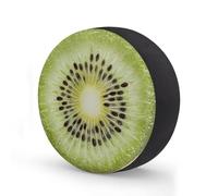 Ginfult Green Kiwi Fruit Slice Pattern Spare Tyre Cover 15 in Waterproof Wheel Covers Elastic Tire Covers for Car Trailer Trucks