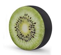 Ginfult Green Kiwi Fruit Slice Pattern Spare Tyre Cover 17 in Waterproof Wheel Covers Elastic Tire Covers for Car Trailer Trucks