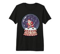 Ginga Bells Santa Capoeira Christmas Snow Globe Art Batizado Premium T-Shirt