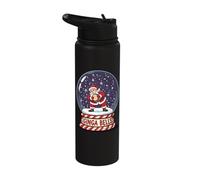 Ginga Bells Santa Capoeira Christmas Snow Globe Art Batizado Stainless Steel Insulated Water Bottle