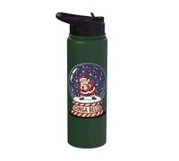 Ginga Bells Santa Capoeira Christmas Snow Globe Art Batizado Stainless Steel Insulated Water Bottle
