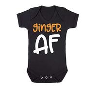 Ginger AF Statement Baby Grow Vest, 6-12 Months, Black