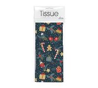 Ginger and Candy Nutcracker Christmas Printed Patterned Tissue Wrapping Paper Deva Designs Luxury 4 Sheets 50 x 70 cm