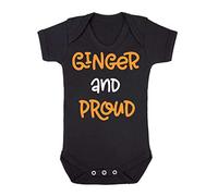 Ginger and Proud Statement Baby Grow Vest, 0-3 Months, Black