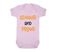 Ginger and Proud Statement Baby Grow Vest, 6-12 Months, Pastel Pink